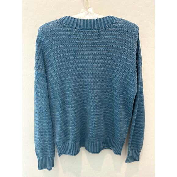 SONOMA | Blue Textured Knit Button Front Cardigan Sweater | Small - Picture 5 of 8